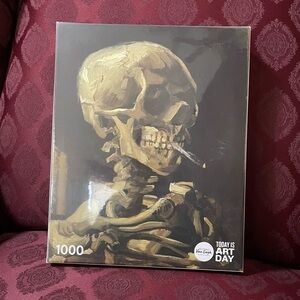 New VanGogh Skull of a Skeleton with Burning Cigarette 1,000 Piece Puzzle